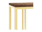 Table console doré acier inoxydable et bois massif récupération GSAM80825