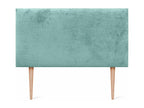 Boisona Tête de Lit laine naturelle 90x105cm avec pieds de Lit 80/90 - Vert d'eau IXKR88574