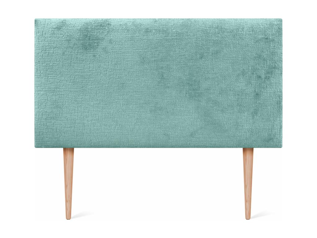 Boisona Tête de Lit laine naturelle 90x105cm avec pieds de Lit 80/90 - Vert d'eau IXKR88574