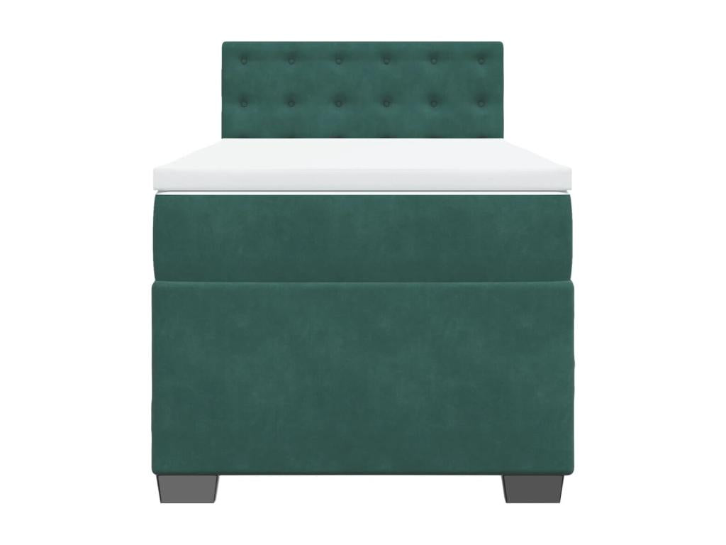 Sommier à lit avec matelas Vert foncé 100x200 cm PPJI97284