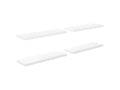 Étagère murale flottante 4 pcs Blanc brillant 80x23,5x3,8 MDF BYKC75997