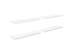 Étagère murale flottante 4 pcs Blanc brillant 80x23,5x3,8 MDF BYKC75997