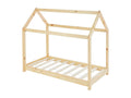 Lit enfant matelas Lit maison Cadre de lit en bois Lit sommier à Boisona 70x140cm OYYG23228