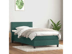 Sommier à Boisona de lit et matelas vert foncé 80x210 cm velours TTJF06138