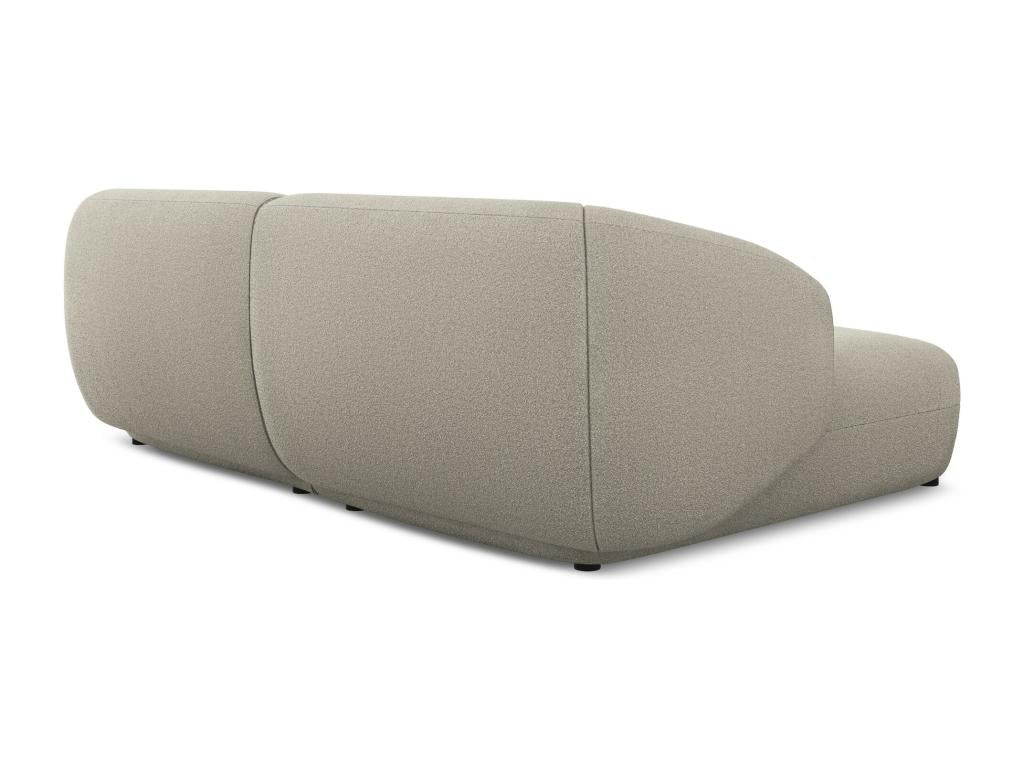 Canapé d'angle 2,5 places modulable gauche en tissu bouclette - beige foncé - Boisona XFIQ49368