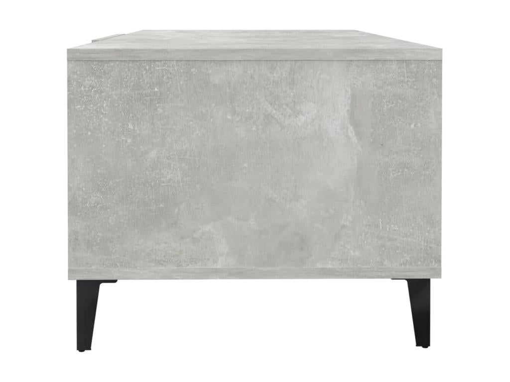 Table basse en bois d'ingénierie gris, 102 x 50 x 40 cm