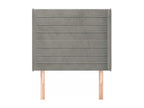 Tête de lit avec oreilles Gris clair 103x16x118-128 Velours LVRT11203
