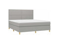 Sommier à Boisona de lit avec matelas Gris clair 160x200 Tissu SUOT34693