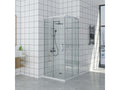 Paroi de douche 75x75 cm ouverture d'angle avec entrée facile hauteur 200 cm en verre trempé MHQT92628