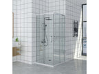 Paroi de douche 75x75 cm ouverture d'angle avec entrée facile hauteur 200 cm en verre trempé MHQT92628