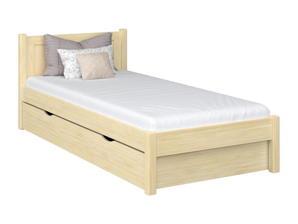 Lit simple en bois - avec tiroir N02 Pin Clair 120x190 ZJPR84686