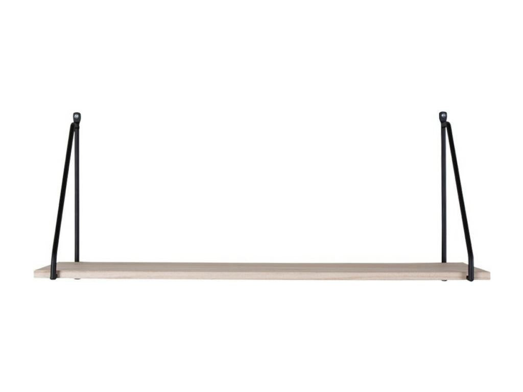 Étagère noire, 17 x 65 x 27 cm