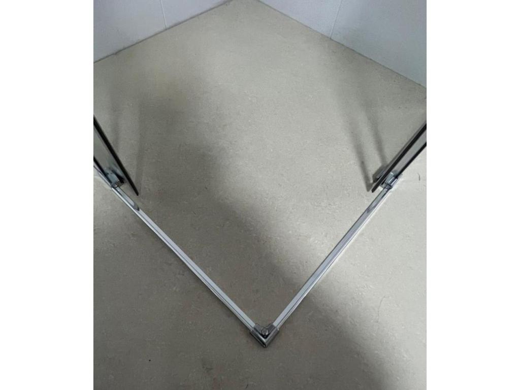 Paroi de douche 75x75 cm ouverture d'angle avec entrée facile hauteur 200 cm en verre trempé MHQT92628
