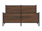 Cadre de lit en métal sans matelas chêne marron 150x200 cm MDBY75084