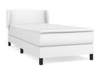 Sommier à Boisona de lit avec matelas Blanc 90x190 Similicuir WWHH13594