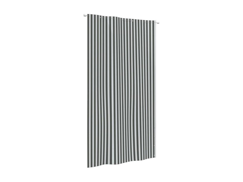 Paravent de balcon Anthracite et blanc 140x240 cm Tissu Boisona OVGS07632