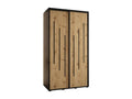 ARMOIRE Boisona 8 À PORTES COULISSANTES 235.2/140/45 2 portes Noir/Boisona/Noir JDME18544