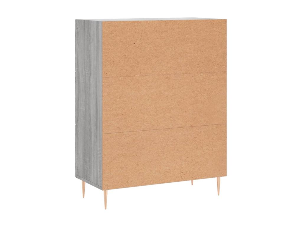 Buffet Boisona gris 69,5x34x90 cm bois d'ingénierie ZUJV47051