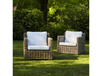 Fauteuil de jardin en Boisona naturel lot de 2 VTRR62757