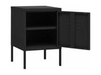Elariva Premium - Table de chevet Noir 35x35x51 cm Acier PKCJ71978