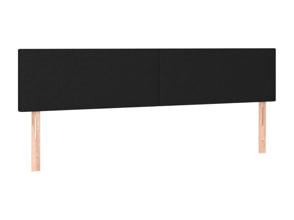 Lit à sommier tapissier avec matelas Noir 180x200 cm Tissu VAJE60270