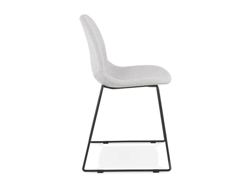 Chaise Design en Tissu Boisona 85cm Gris / Noir LUWJ39005