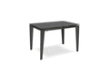 Table extensible de 120cm à 170cm plateau moderne en céramique sur verre trempé gris graphite RBET28783