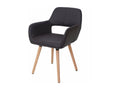 Chaise de salle à manger design rétro assise en PVC marron pieds clairs 04 0006302 VHSF46901