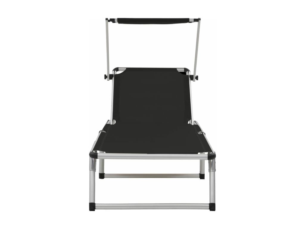 Transat chaise longue bain aluminium noire 186x58x25,5 cm 02 0012819 PQLX88718