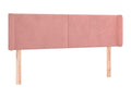 Tête de lit avec oreilles Rose 147x16x78/88 cm Velours UAQM89226