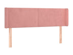 Tête de lit avec oreilles Rose 147x16x78/88 cm Velours UAQM89226