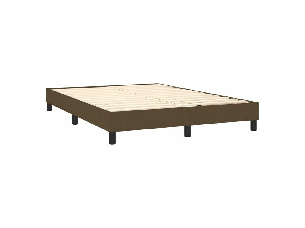 Sommier à Boisona de lit avec matelas Marron foncé 140x190 MKDF82986