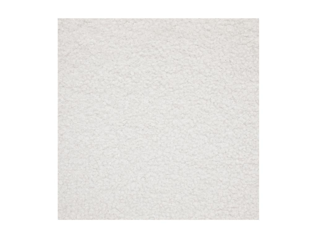 Chaise de table tissu blanc à bouclesttes et pieds en métal KVTA31333