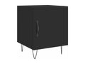 Table de chevet noir 40x40x50 cm bois d'ingénierie TOCS73667