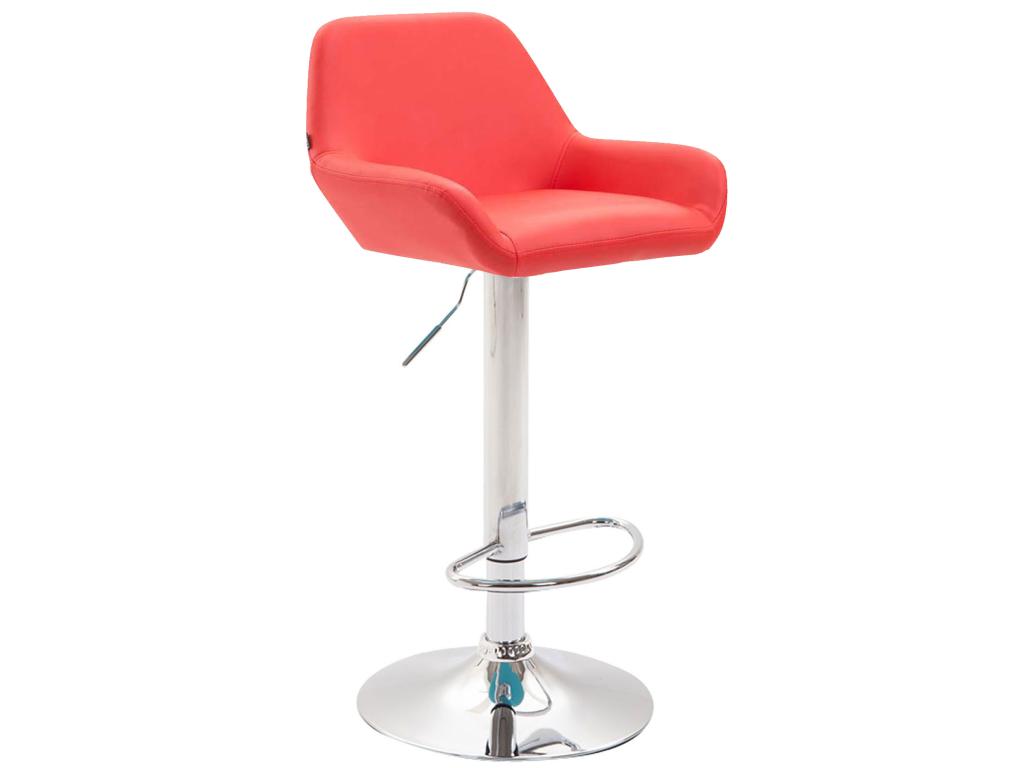 Tabouret de bar - Similicuir / Métal - Rouge - Boisona EIVW61342