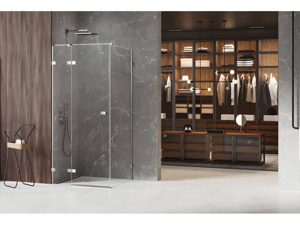 Cabine de douche Boisona 120x100cm pivotante gauche Boisona accès de face XZVO41506
