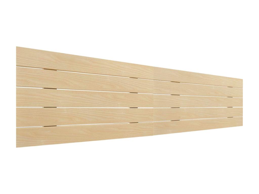 Boisona Tête de Lit en Bois DM Recyclé Double Style Palette Horizontale 210x46cm Lits 220 - Bois Naturel BWLZ98479