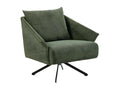 Fauteuil rotatif 360 en velours orienté vert style rétro – Boisona LBSY93182