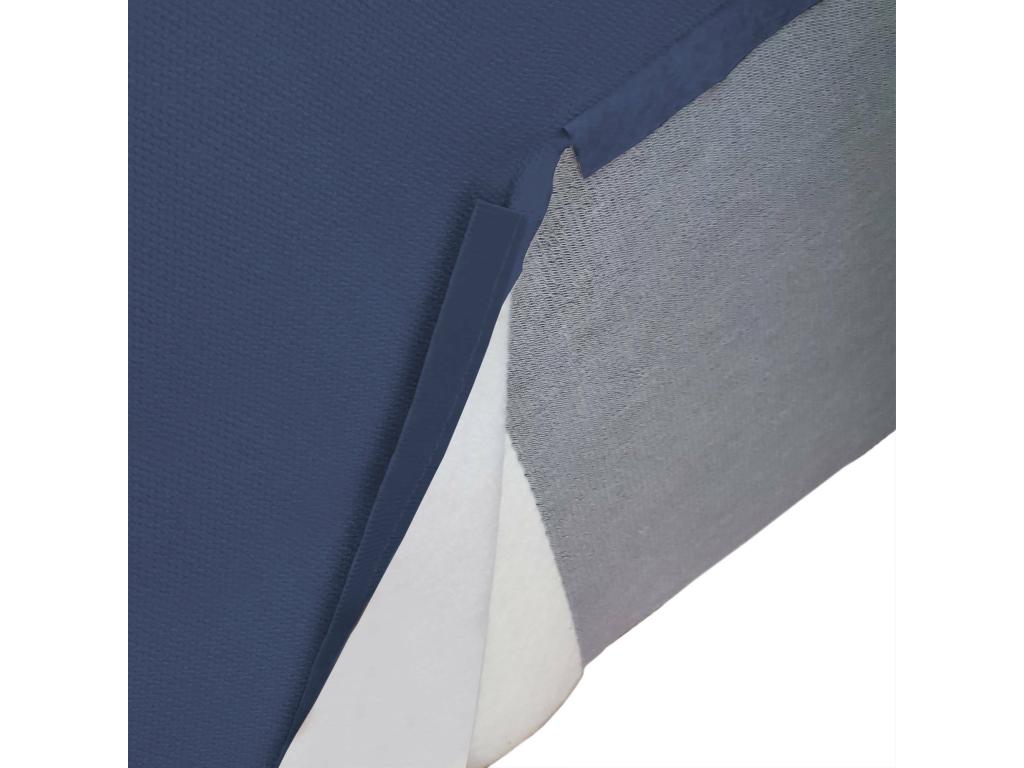 Pouf Boisona Pouf de salon Fauteuil relaxant en tissu rembourré Made in Italy 80x70h43 cm Bleu JTUT20543