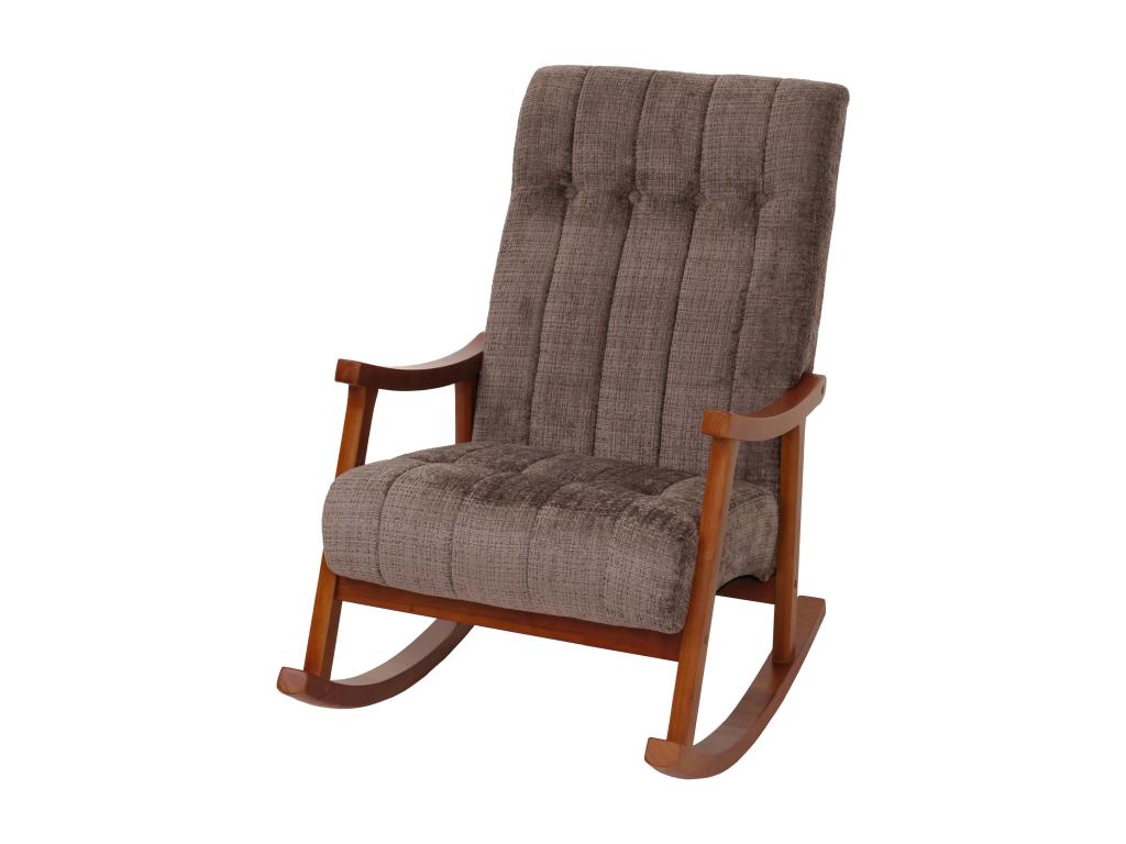 Fauteuil à bascule Boisona-K10 marron piètement imitation noyer IJWO50409