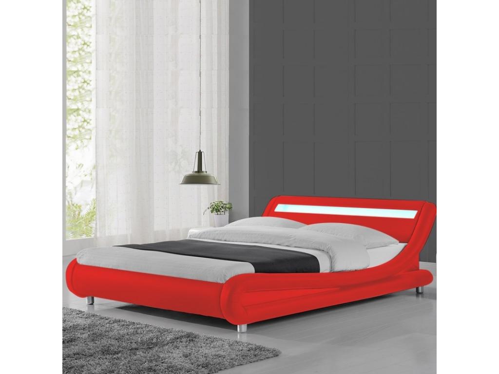 Lit Led Design Boisona - Couleurs - Rouge Tailles - 140x190 AYEM56287