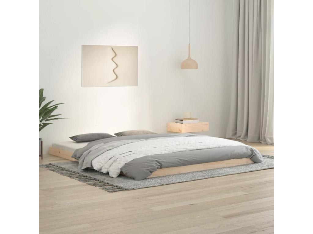 Cadre de lit 160x200 cm bois de pin massif PTWS36971