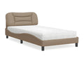 Lit avec matelas cappuccino 100x200 cm similicuir ZITZ51230