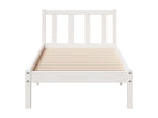 Cadre de lit extra long sans matelas 80x210 cm bois massif pin TFVW19330