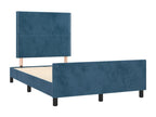 Cadre de lit avec tête de lit Bleu foncé 120x200 cm Velours MRAQ97950