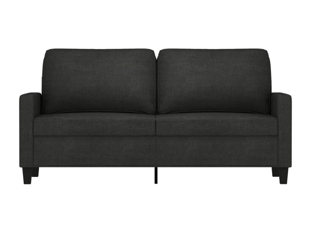 Canapé à 2 places Noir 140 cm Tissu MFPV60644