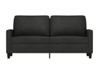 Canapé à 2 places Noir 140 cm Tissu MFPV60644