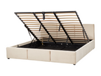 Lit Boisona Velours Boisona 180x200 cm Beige clair NVBD79522