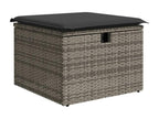 Salon de jardin 6 pcs avec coussins gris résine tressée HTTI94779