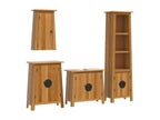 Ensemble de meubles de salle de bain 4 pcs bois de pin massif YUDC46682